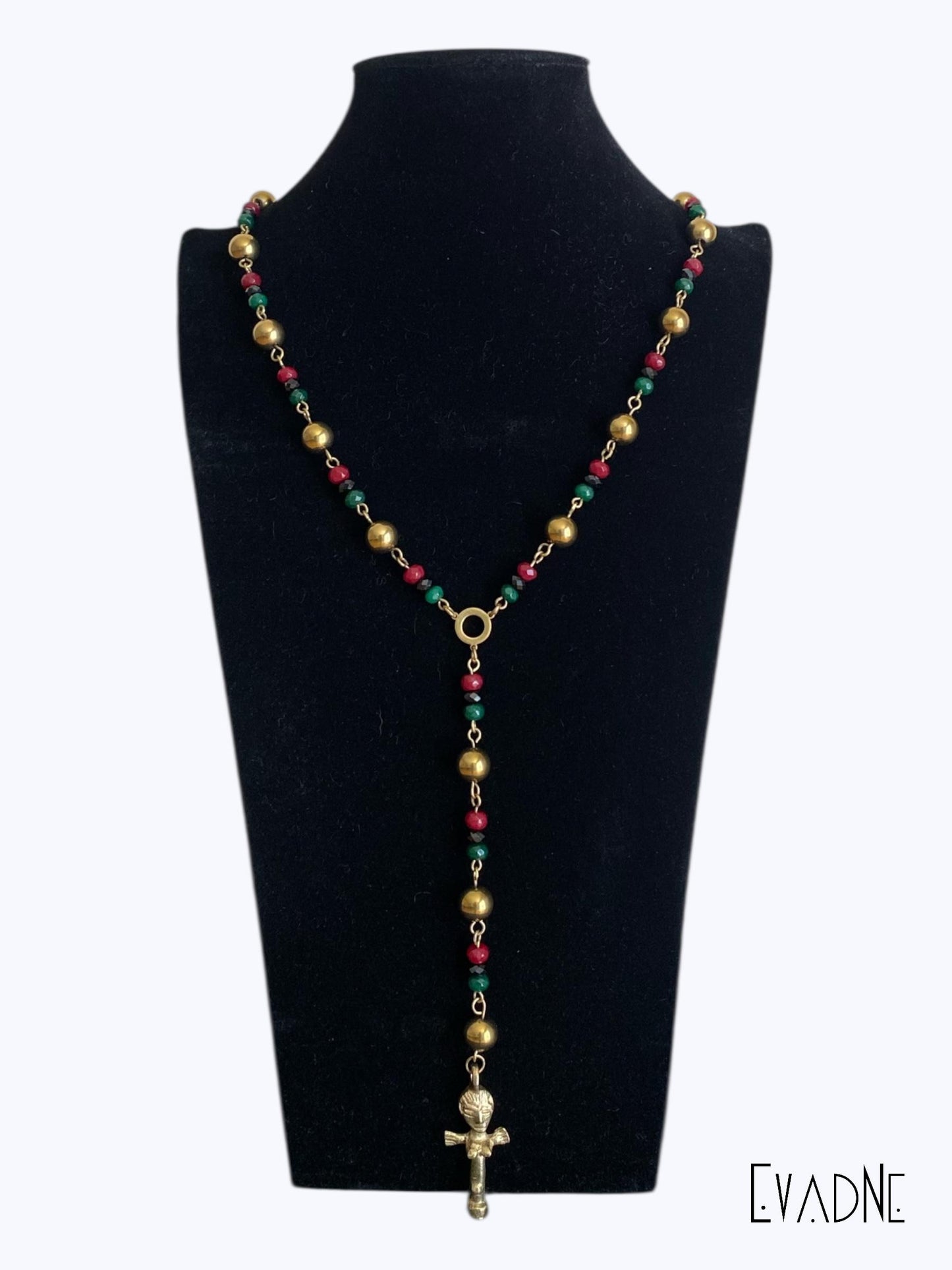 RBG Royale Gold Hematite + jade Rosary