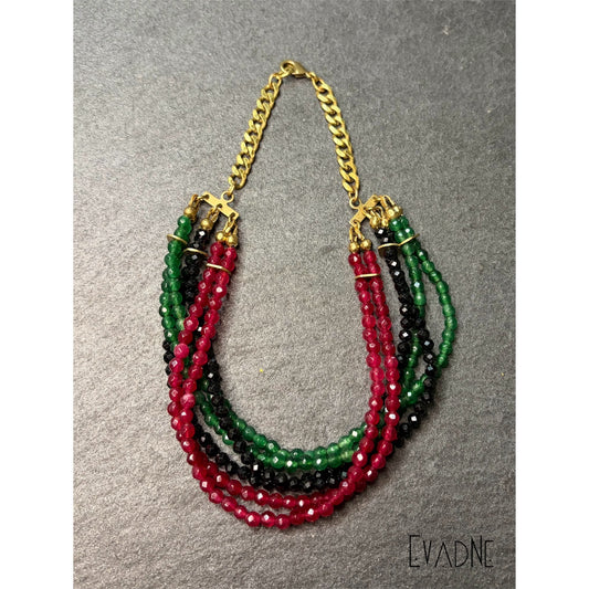 Agate & Black Spinel Liberation Choker | Strength, Unity & Resilience