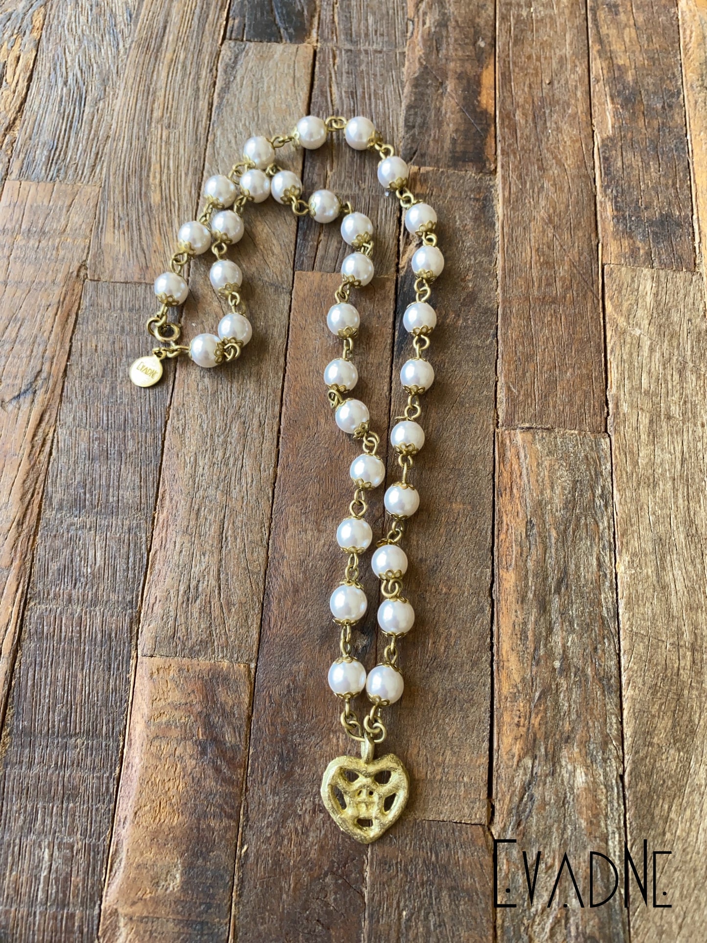 Japanese Pearl necklace with Adinkra Onyankopon charm
