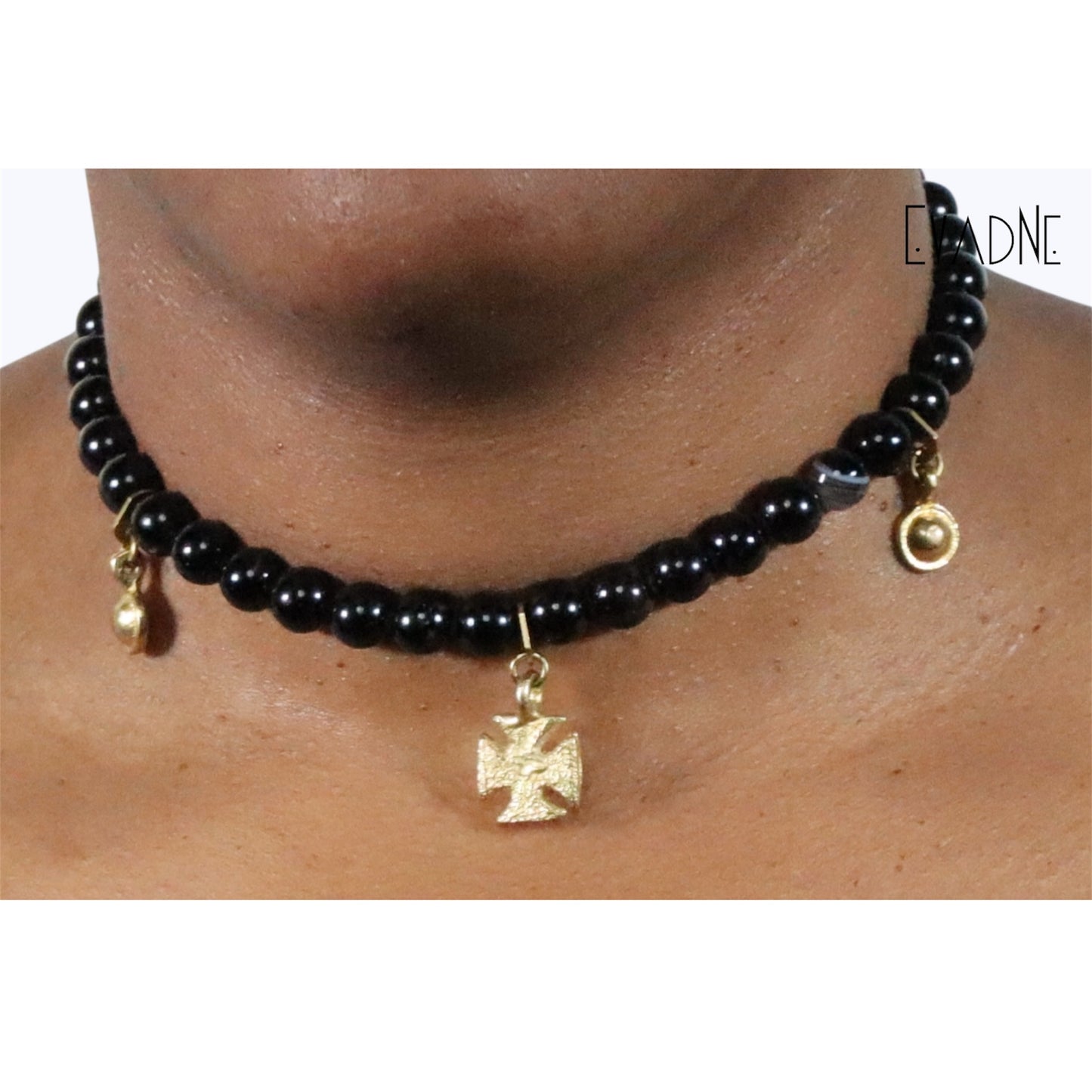 handcrafted black tourmaline protection choker for grounding