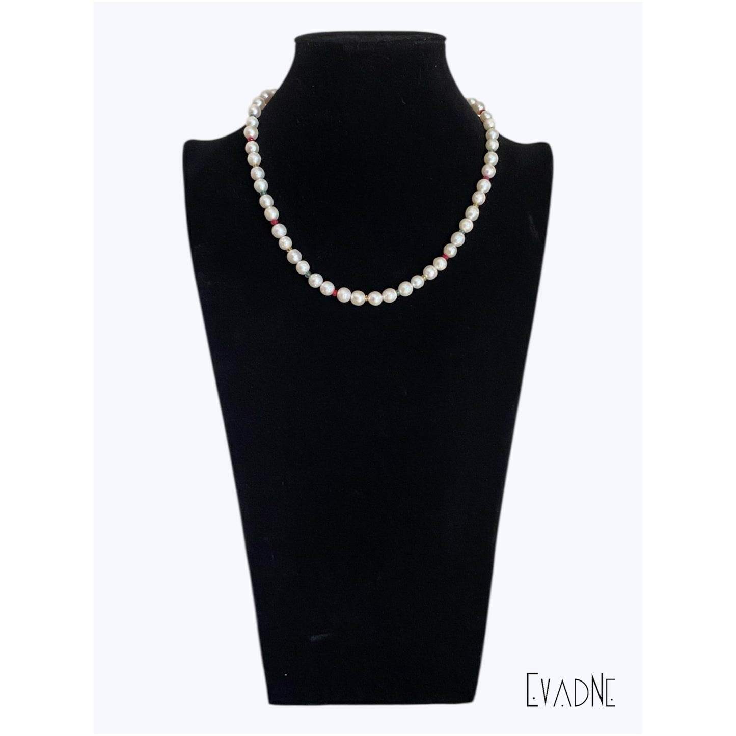 Luxury pearl gemstone statement necklace