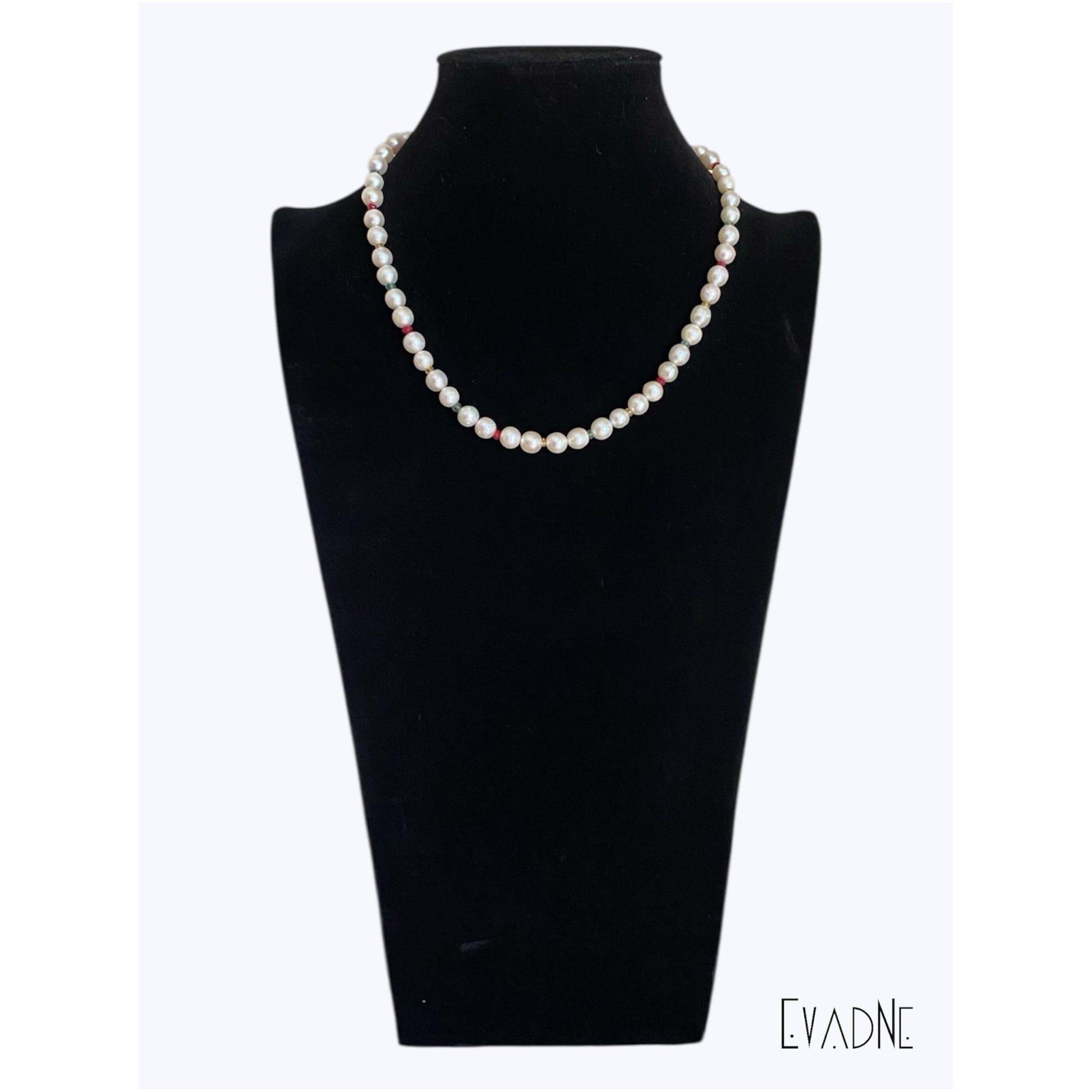 Luxury pearl gemstone statement necklace