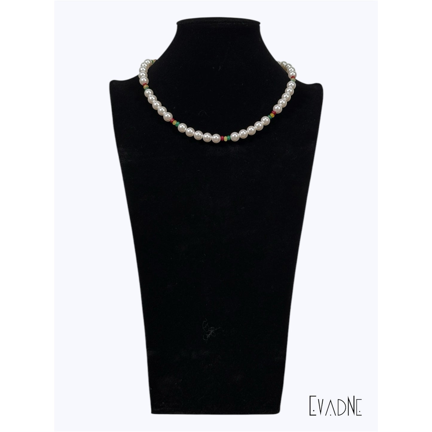 handcrafted pearl strand necklace with brass clasp