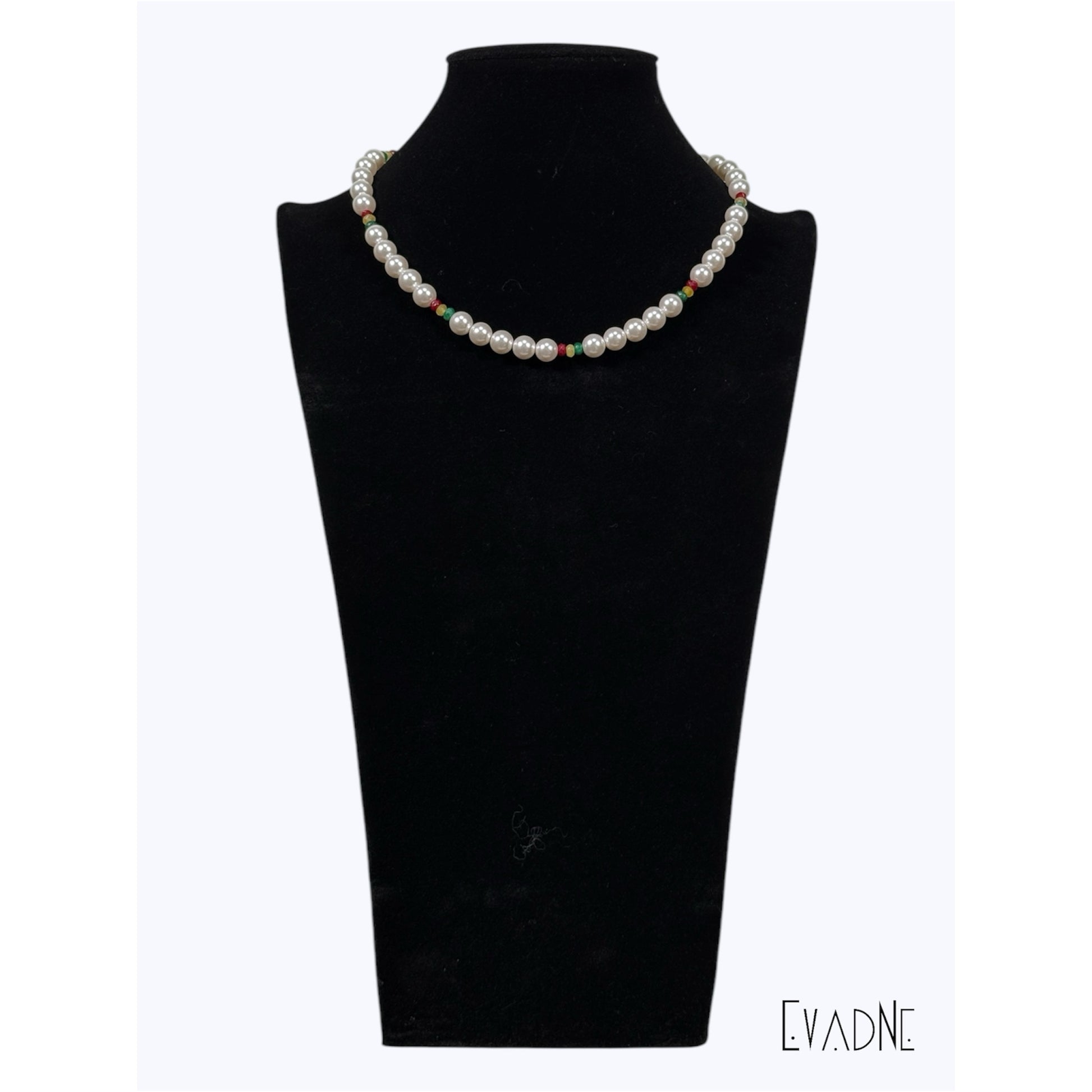 handcrafted pearl strand necklace with brass clasp