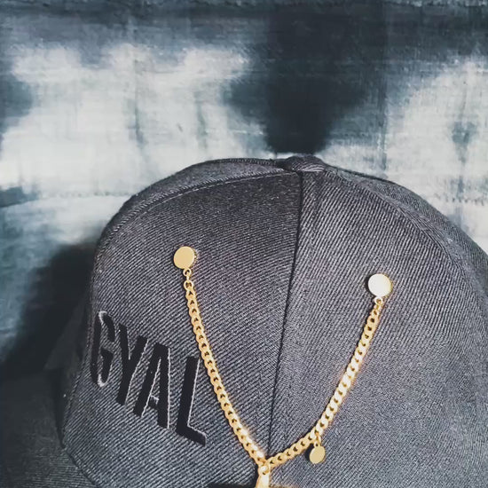 Handmade gold brass lapel chain with secure clasps