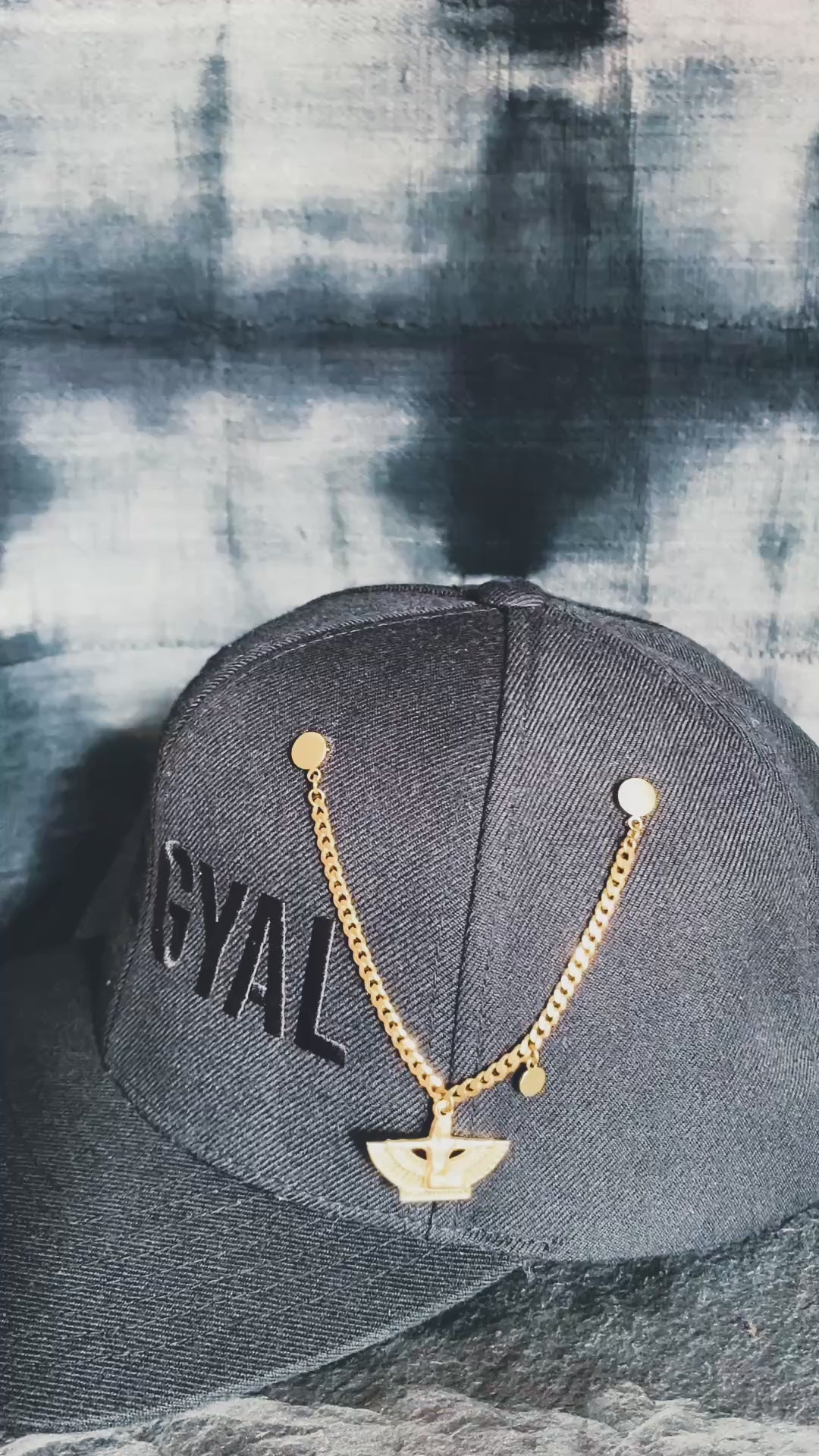 Handmade gold brass lapel chain with secure clasps
