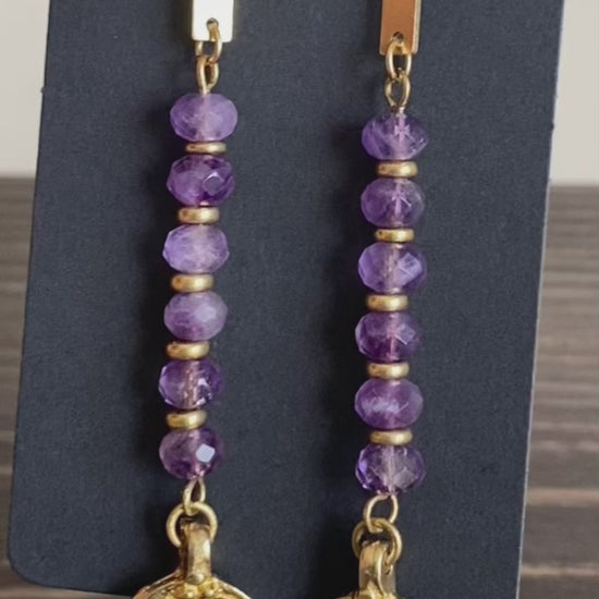 amethyst earrings for calm and clarity