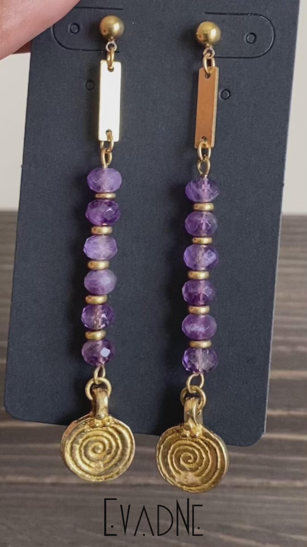 amethyst earrings for calm and clarity