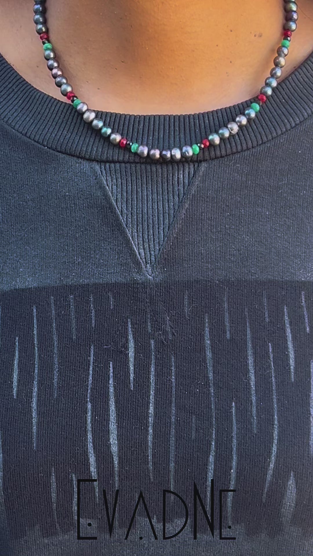 EvadNe Black Pearl RBG necklace
