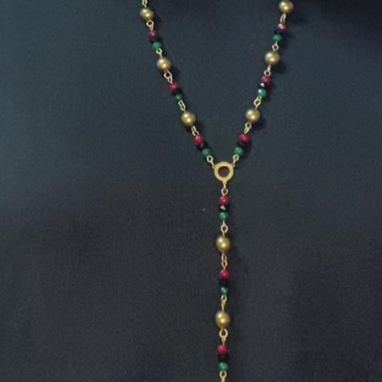Hematite, jade and spinel RBG Rosary
