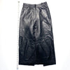 Vintage Norma Kamali high waisted leather midi skirt