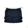 Black fringe mini skirt